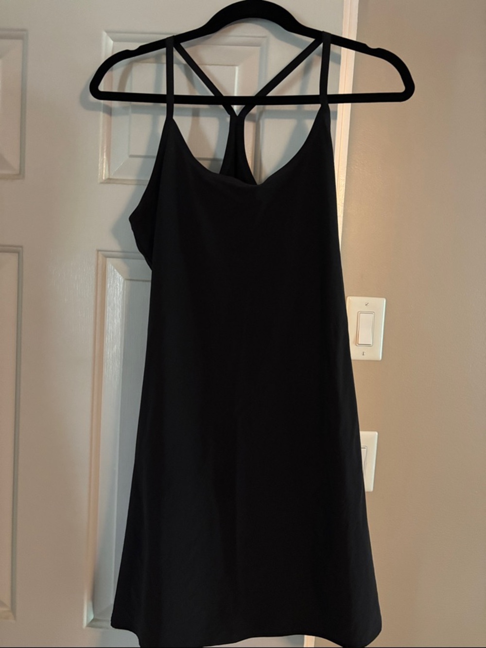 Classic Black Strappy/Athletic Slip Dress Outdoor Voices